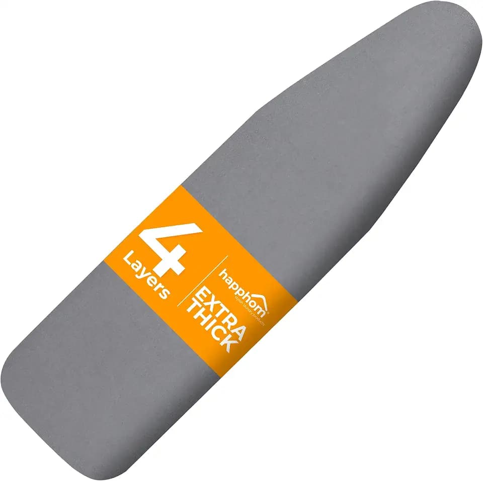 Ironing Board Cover and Pad Extra Thick Heavy Duty Padded 4 Layers, Silver Coated Ironing Board Cover, Non Stick Scorch and Stain Resistant Standard Size 15x54 Inches