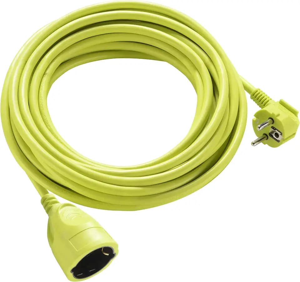 Masterplug Verlängerungskabel, 5 m, Schuko-Verlängerung, für den Außenbereich, IP44, Grün