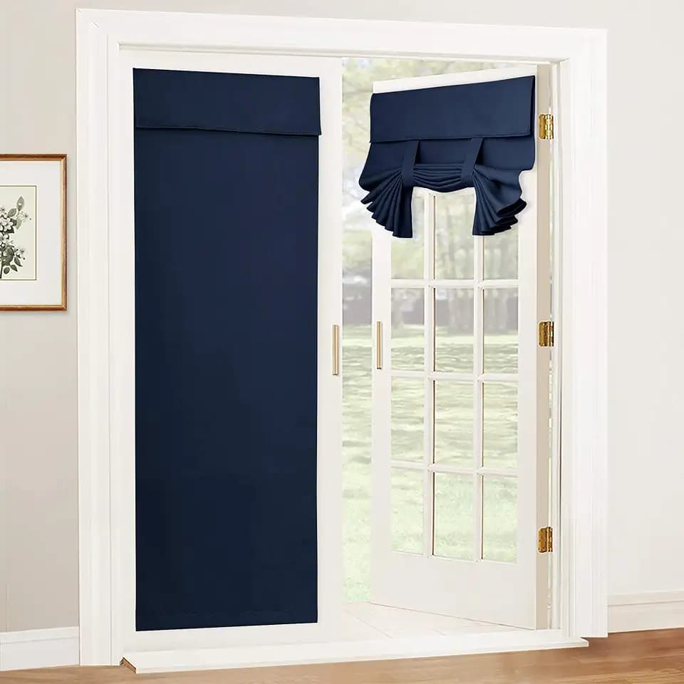 RYB HOME Adhesive Blackout Curtains 72 inches Long for Living Room Office