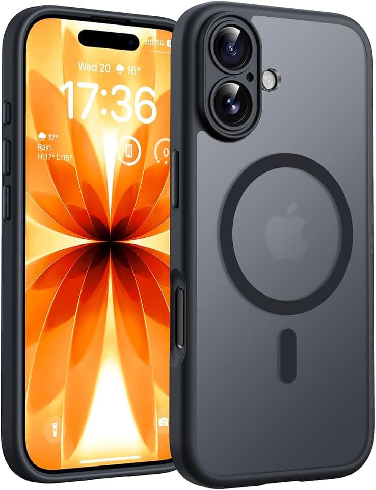 TOCOL für iPhone 17 Hülle, Kompatibel mit MagSafe, Schwarz