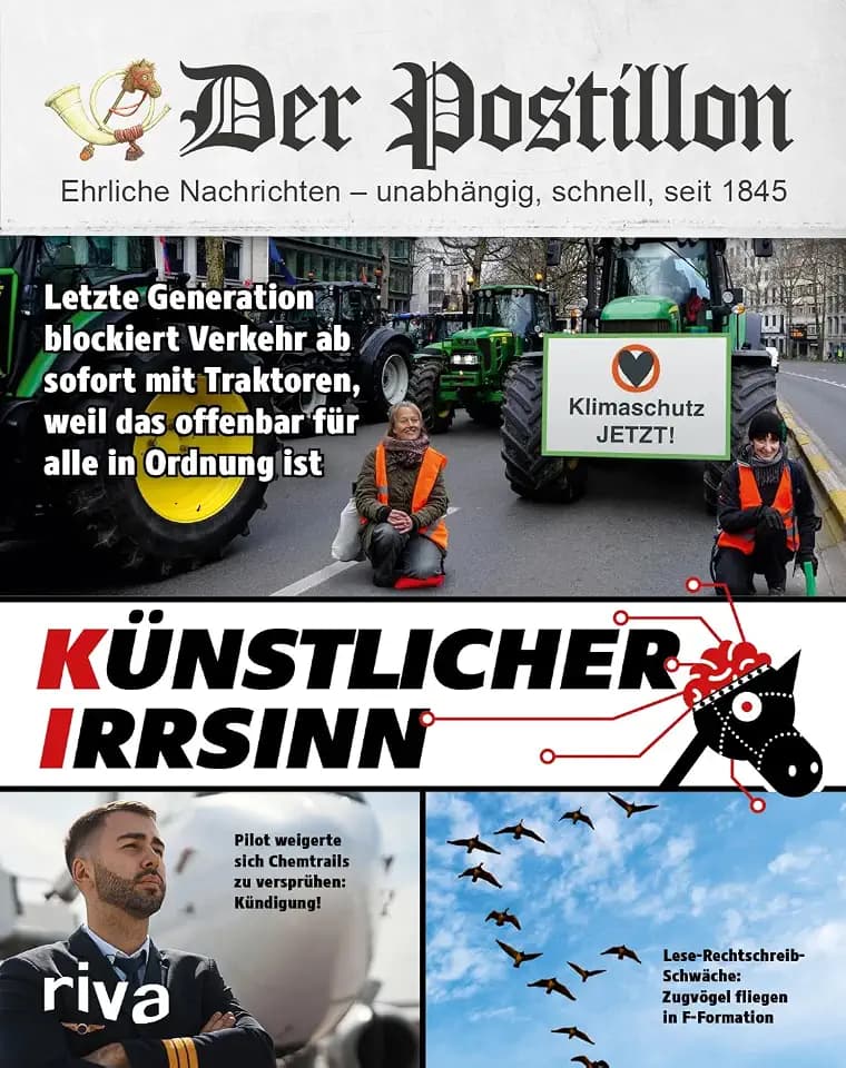 Der Postillon: Künstlicher Irrsinn | Das Jahrbuch des beliebten Online-Satire-Magazins. Lustiges Geschenk für Männer und Frauen zu Geburtstag oder Weihnachten