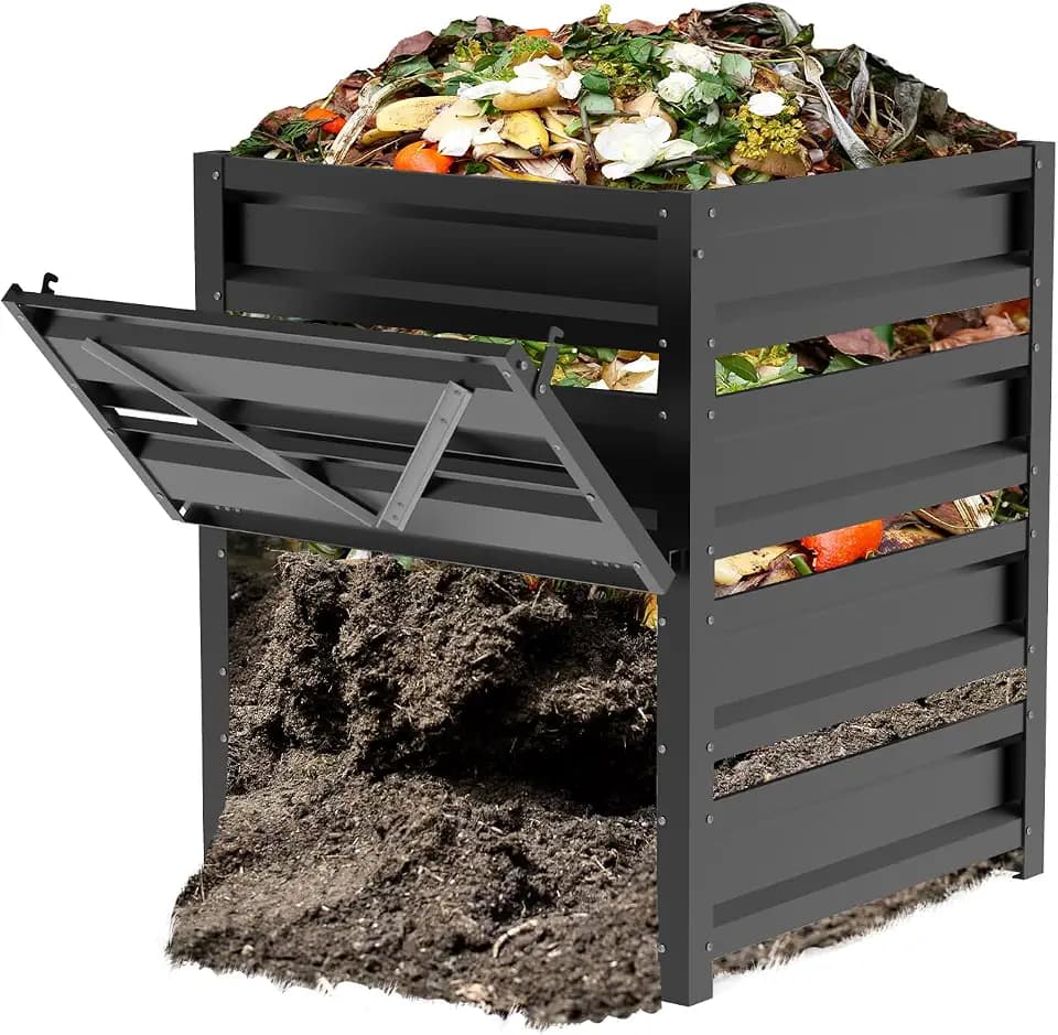 Compost Bin Outdoor -170 Gallon Metal Mesh Rust-Proof Coating Composter