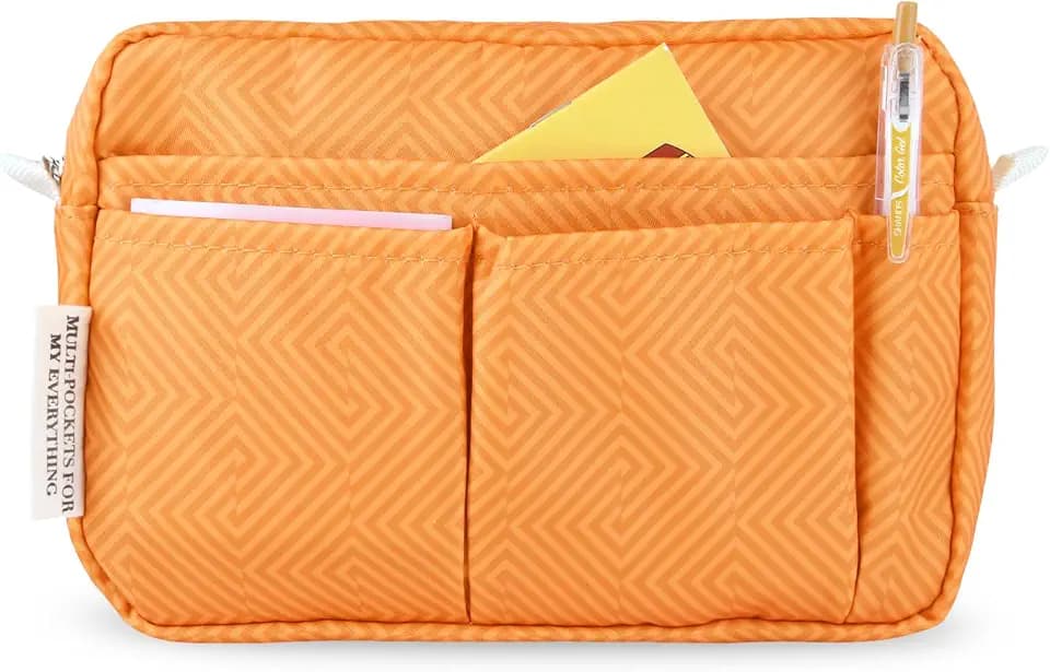 Multiple Pockets Portfolio Organizer with Zippered,Storage Pencil Pouch Bag