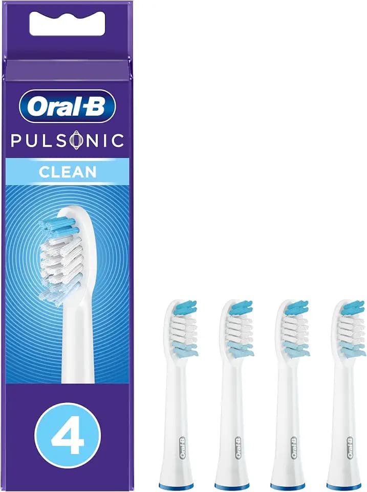 Oral-B Aufsteckbürsten Pulsonic Clean, Weiß, 4 Stück