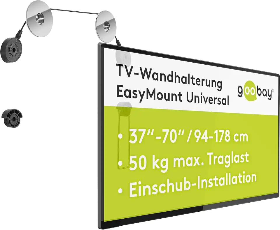 TV Wandhalterung 37–70 Zoll (94-178 cm), VESA, Kabelsystem, bis 50 kg
