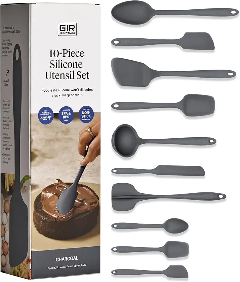 GIR: 10-Piece Silicone Essentials Kitchen Utensils Set – Charcoal