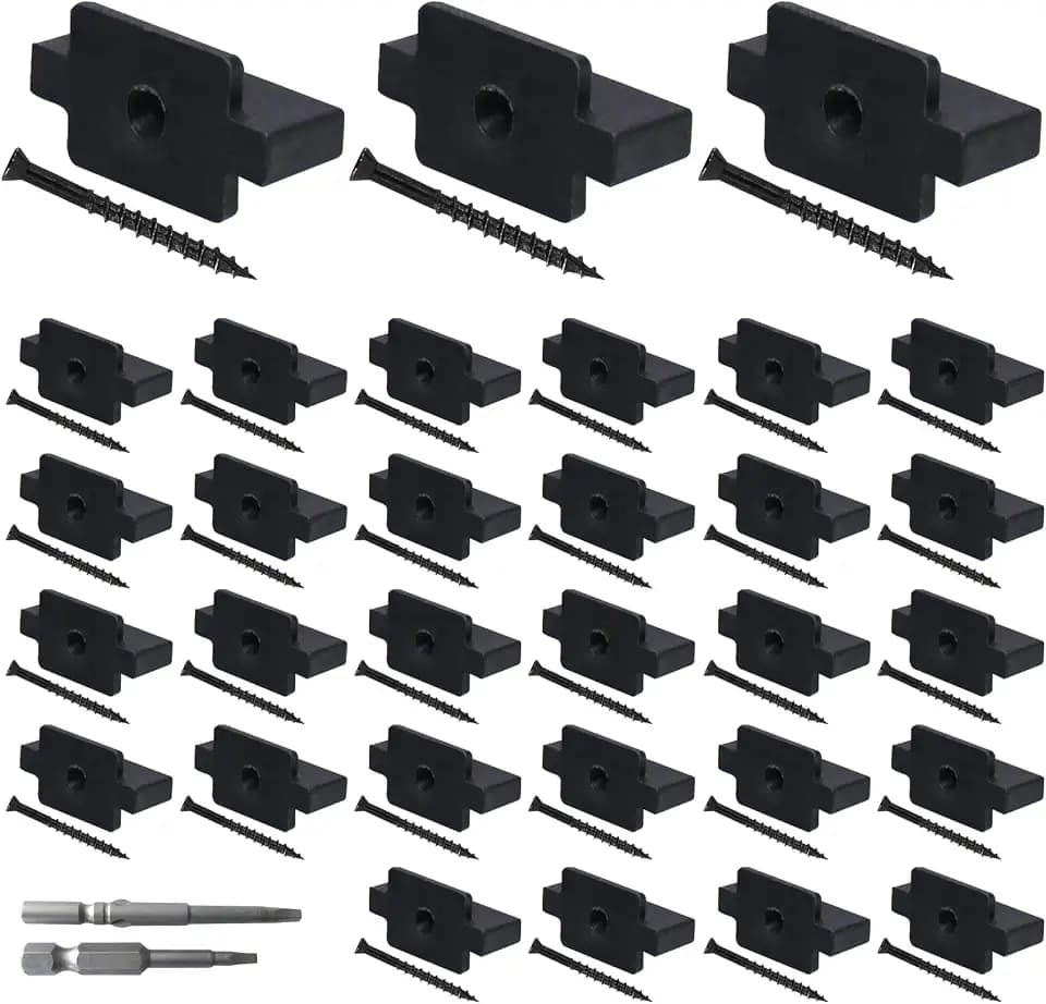 400PCS Hidden Deck Fasteners for Composite Decking Board with Screws