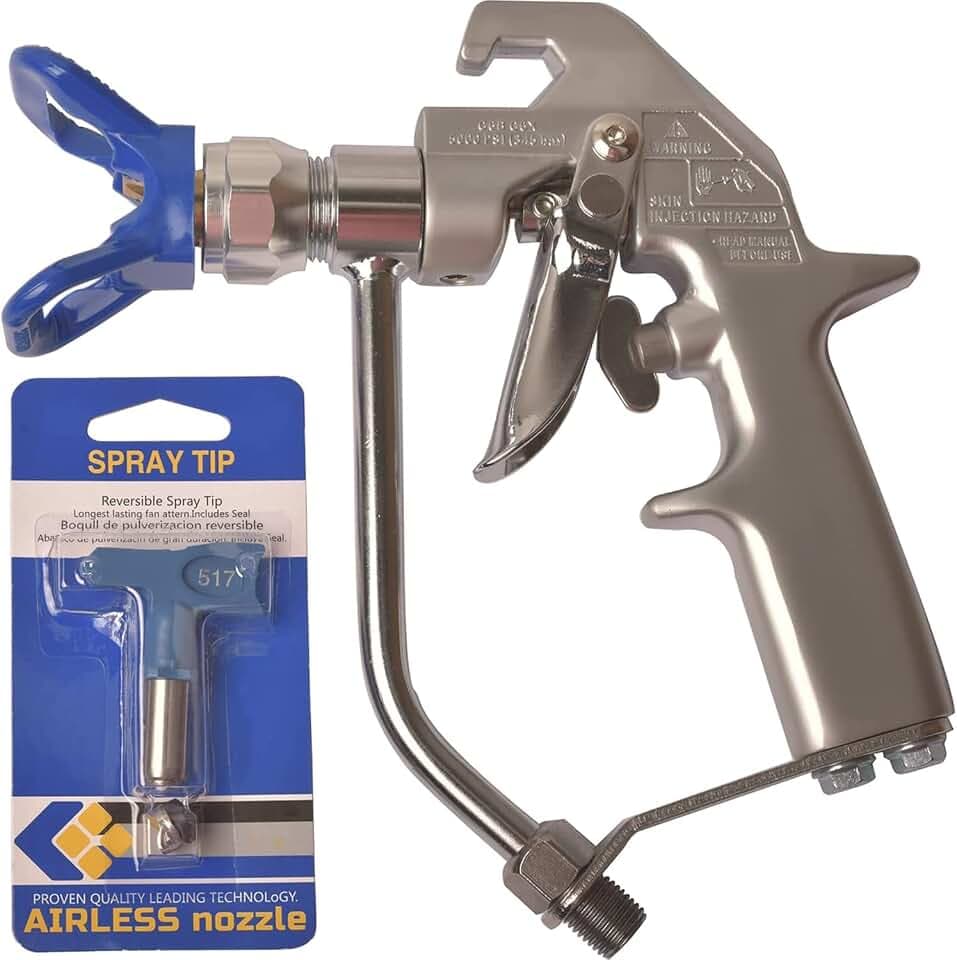 5000PSI Airless Paint Spray Gun with Tip Guard and 517 TIP,for Airless Paint Sprayer