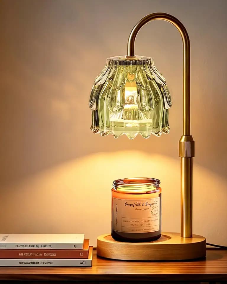 Homelist Candle Warmer, Adjustable Height Green Candle Warmer Lamp