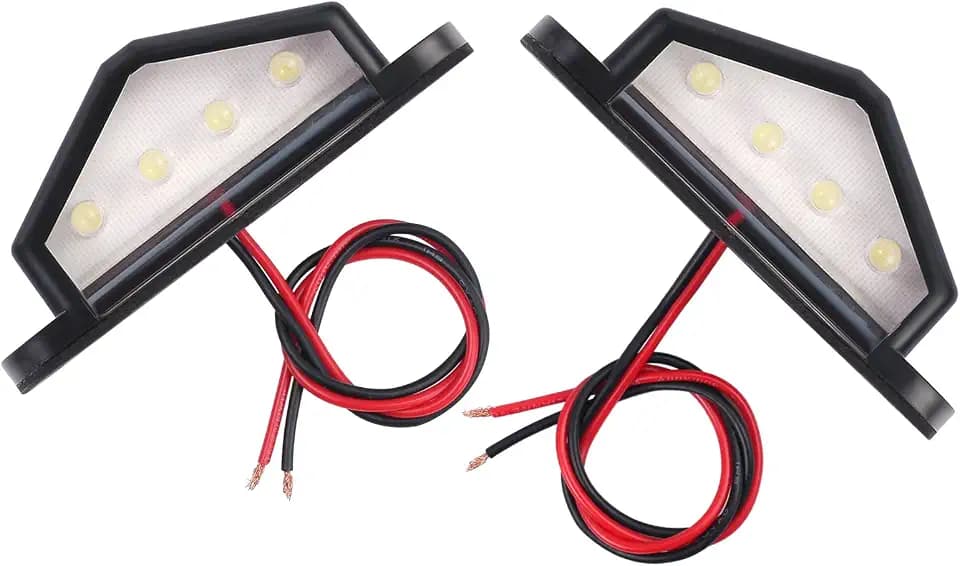 Justech 2x 4LEDs Kennzeichenbeleuchtung Kennzeichenleuchten Autokennzeichen Beleuchtung Lichter Leuchten Rückleuchten Lampen 12V 24V für Auto Boot Anhänger Fahrzeug UTE Van Caravan LKW Wohnwagen