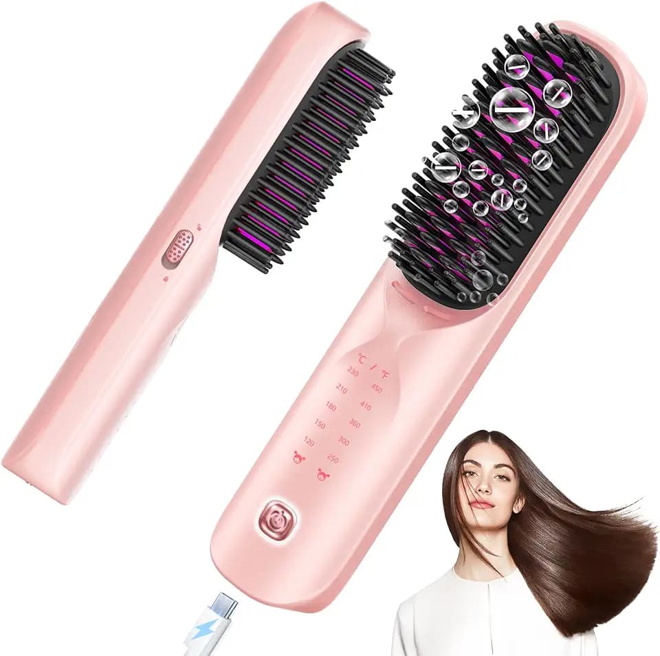 Cordless Hair Straightener Brush