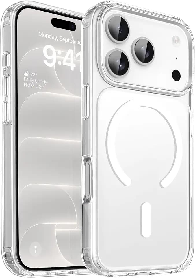 CACOE Magnetic Case for iPhone 18 Pro/iPhone 17 Pro 6.3 inch, Clear