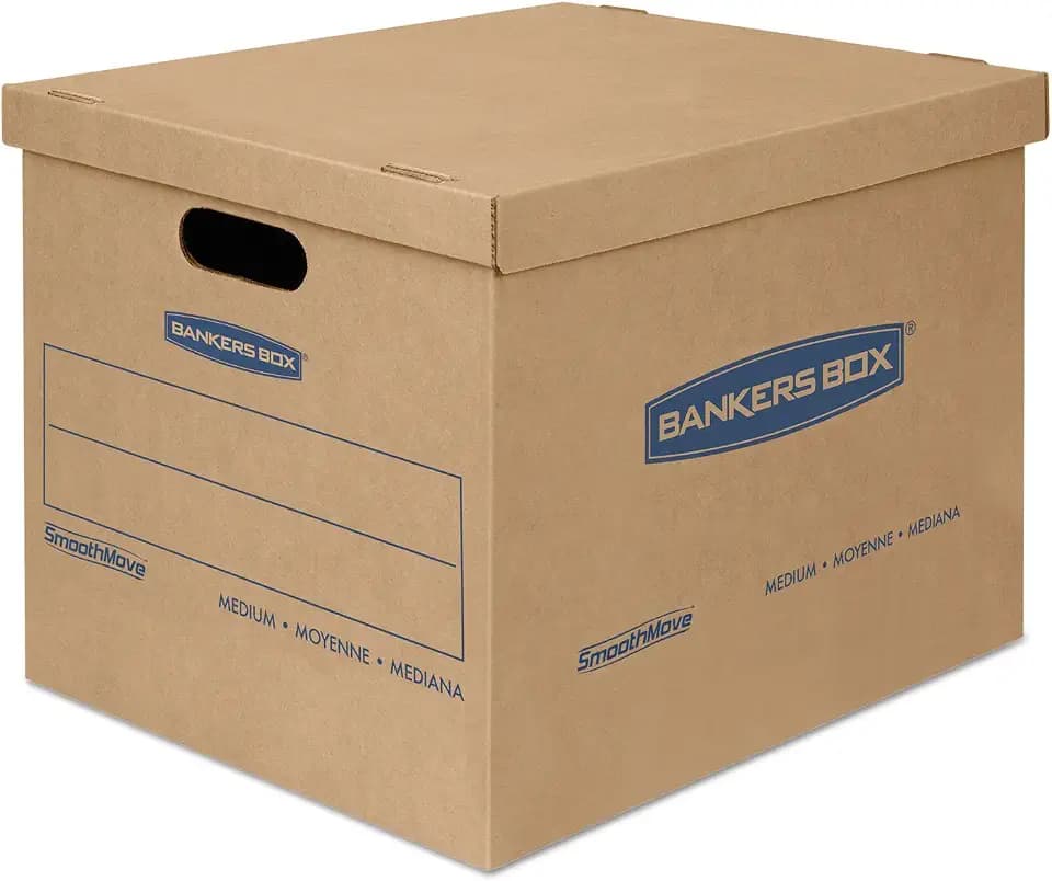 Bankers Box 20-Pack Small Classic Moving Boxes with Reinforced Handles