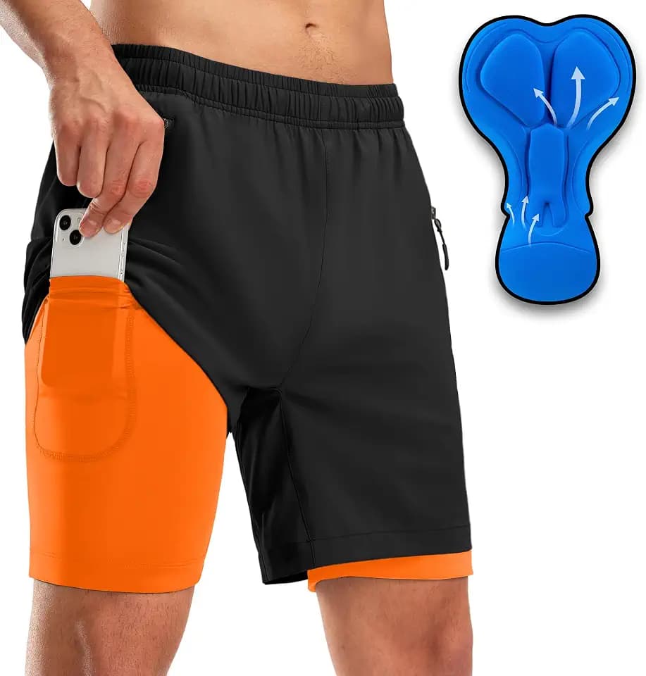 Bikewa Men's Mountain Bike Shorts 3D Padded Biking Cycling Shorts for Men