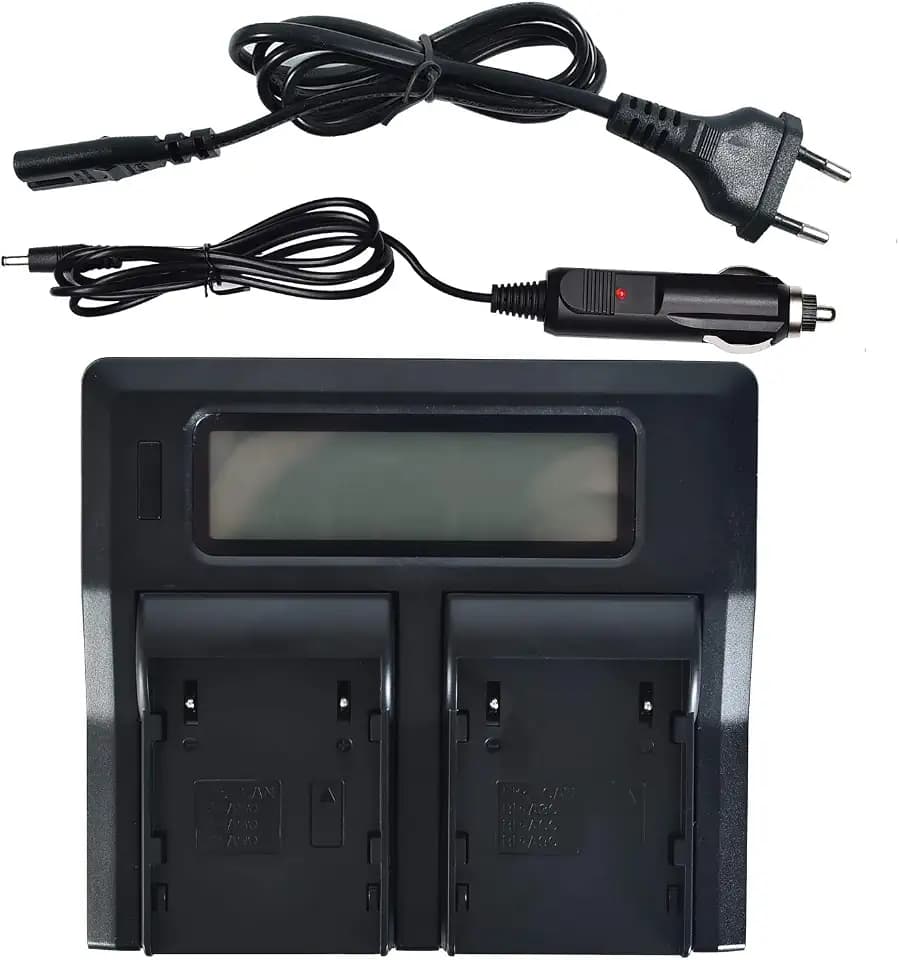 DSTE® LCD 1.5A Fast Charging Dual Batterie Ladegerät (EU-Stecker) Compatible für BP-A30,BP-A60,BP-A90,Canon EOS C200,C200B,XF705 4K UHD,C220B,C300 Mark II PL Cinema als Canon CG-A10,CG-A20 Ladegerät