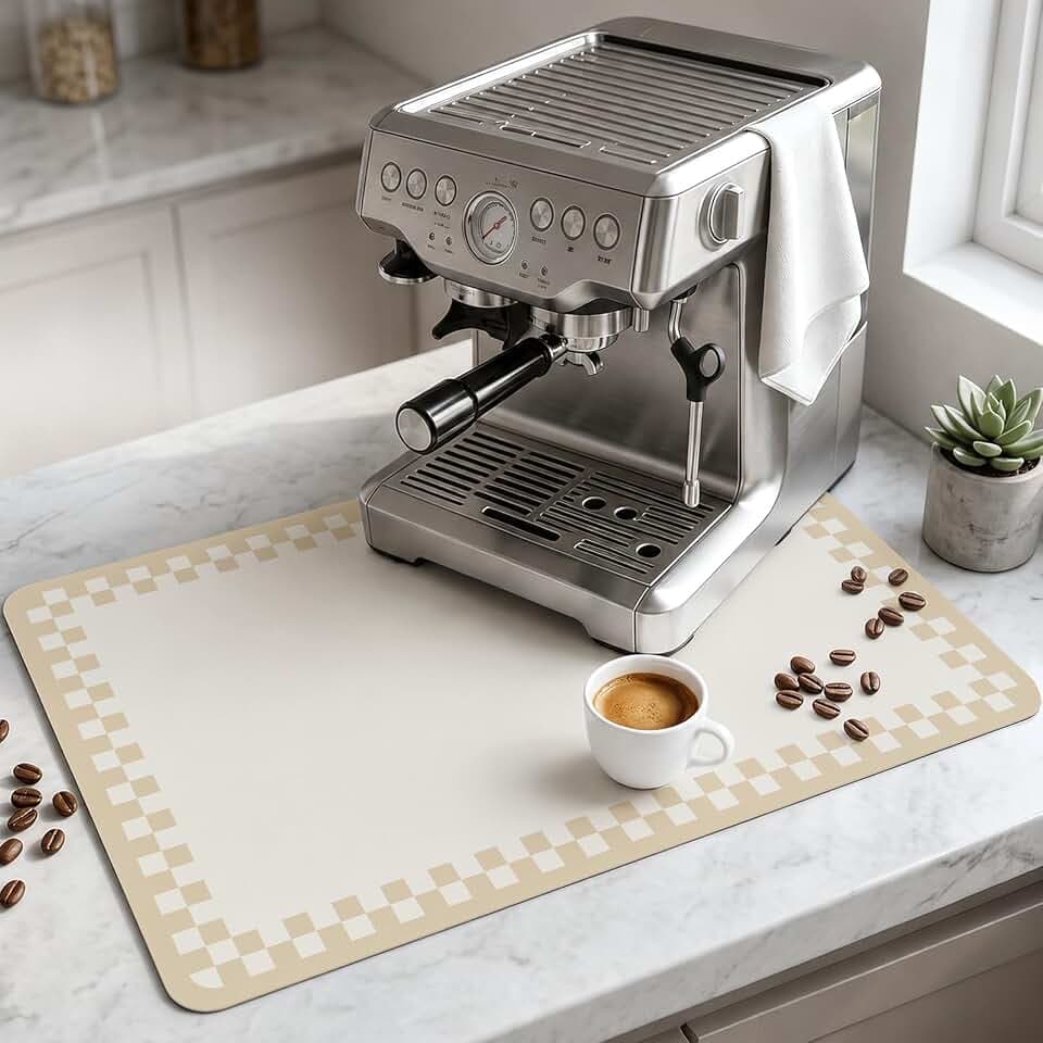 Mellon Checkered Expresso Mat in Different Colors,Kitchen Drying Mat