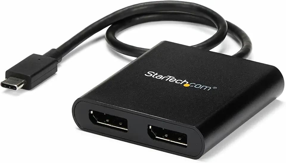 StarTech USB-C auf Dual DisplayPort 1.2 MST Hub, 4K 30Hz/1080p 60Hz