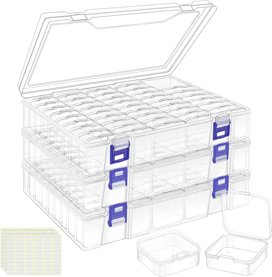 DILIBRA Bead Organizer Box, 138Pcs Small Bead Organizers and Storage
