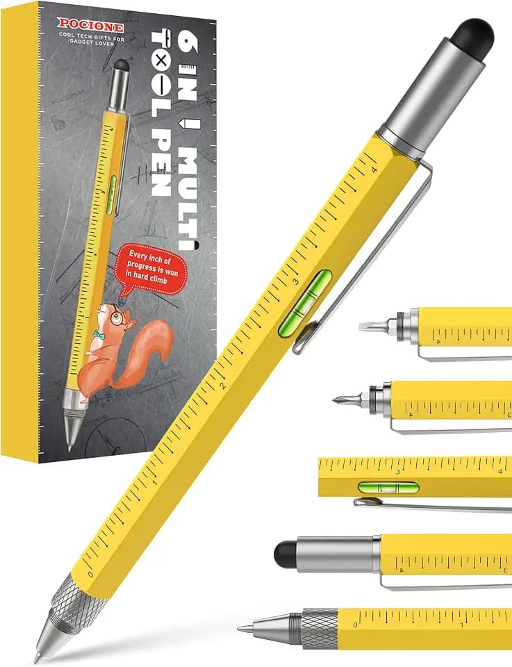 Stocking Stuffers for Men Multitool Pen - Mens Gifts for Christmas Unique White Elephant Gifts for Adults Useful, Birthday Gift Ideas for Dads Grandpas Who Want Nothing, Cool Gadgets EDC Tools for Men