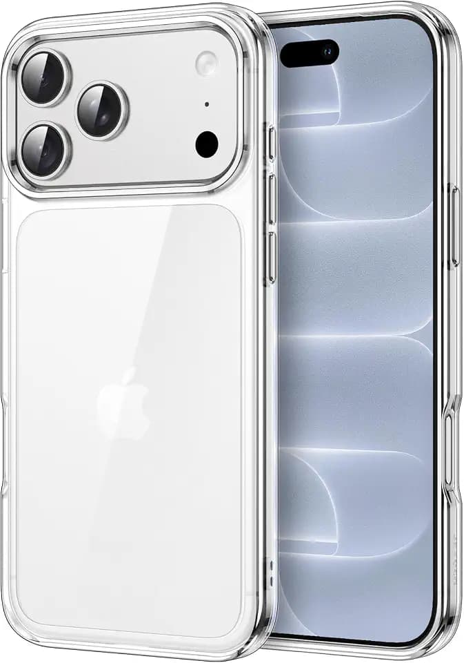 JETech Transparente Rückseite Bumper Hülle für iPhone 18 Pro Max, Klar