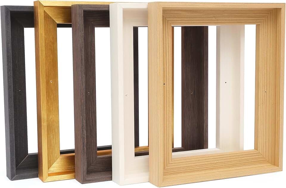 12x16 Wood Canvas Floater Frame,0.9" Deep Floating Frame,Black