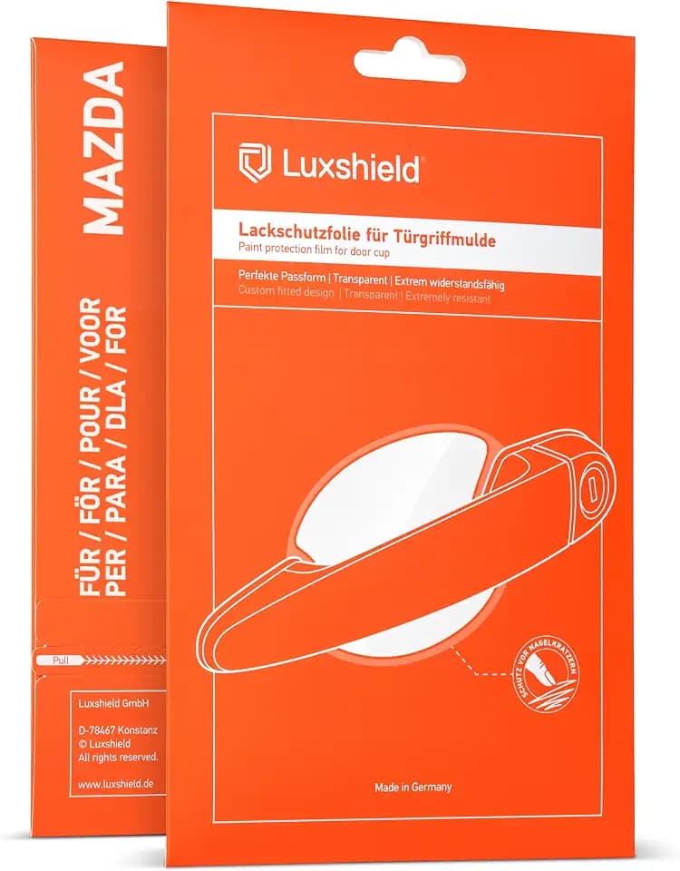 Luxshield Auto Türgriff Schutzfolie Griffmulde für Mazda CX-5 2 (II) KF I 2017-2025 - Kratzschutz, Lackschutzfolie - Transparent glänzend