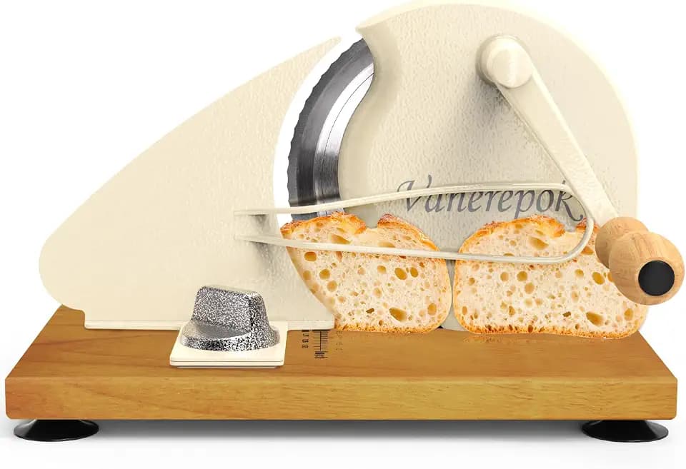 vanerepok Manual Bread Slicer for Homemade Sourdough Adjustable Thickness