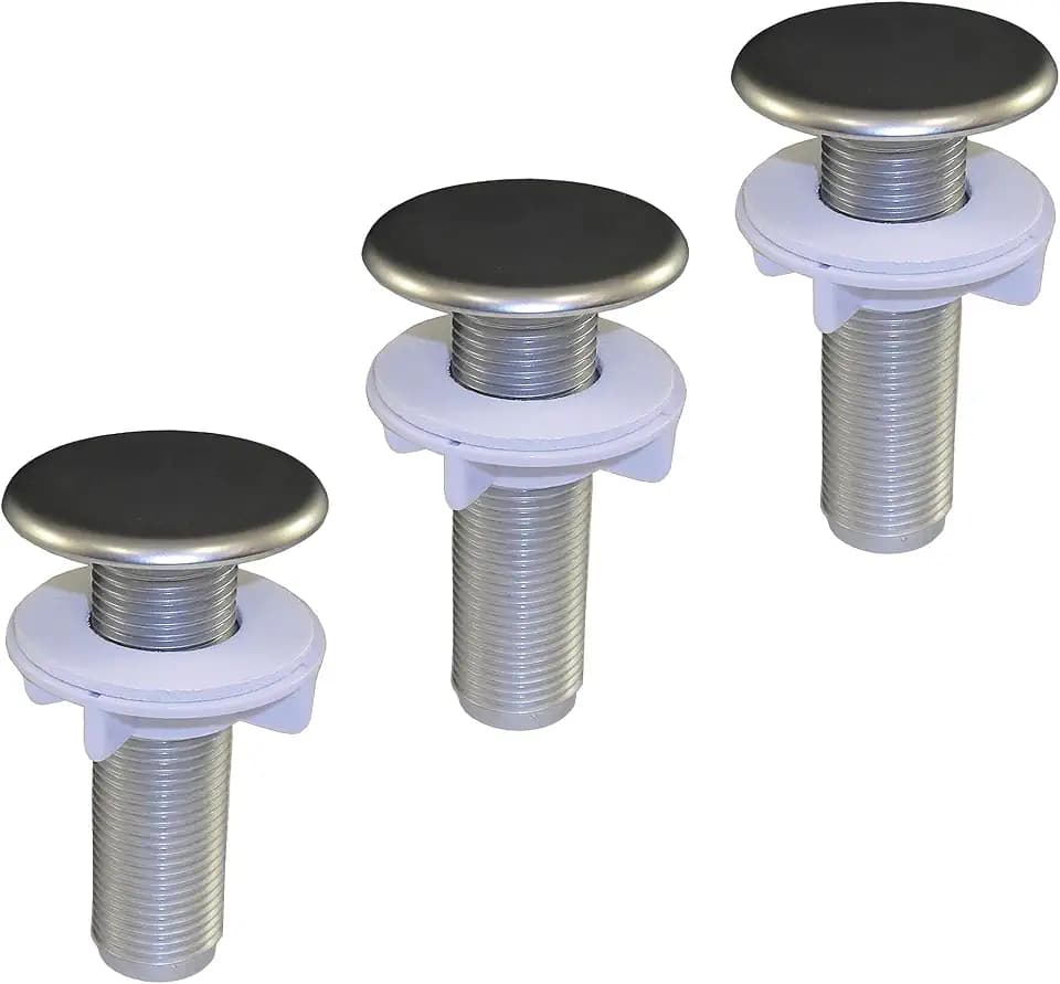 DANCO Kitchen Sink Hole Cover | Sink Plug Cover | Rust Resistant | Brushed Nickel | 3 Pack (89478P)