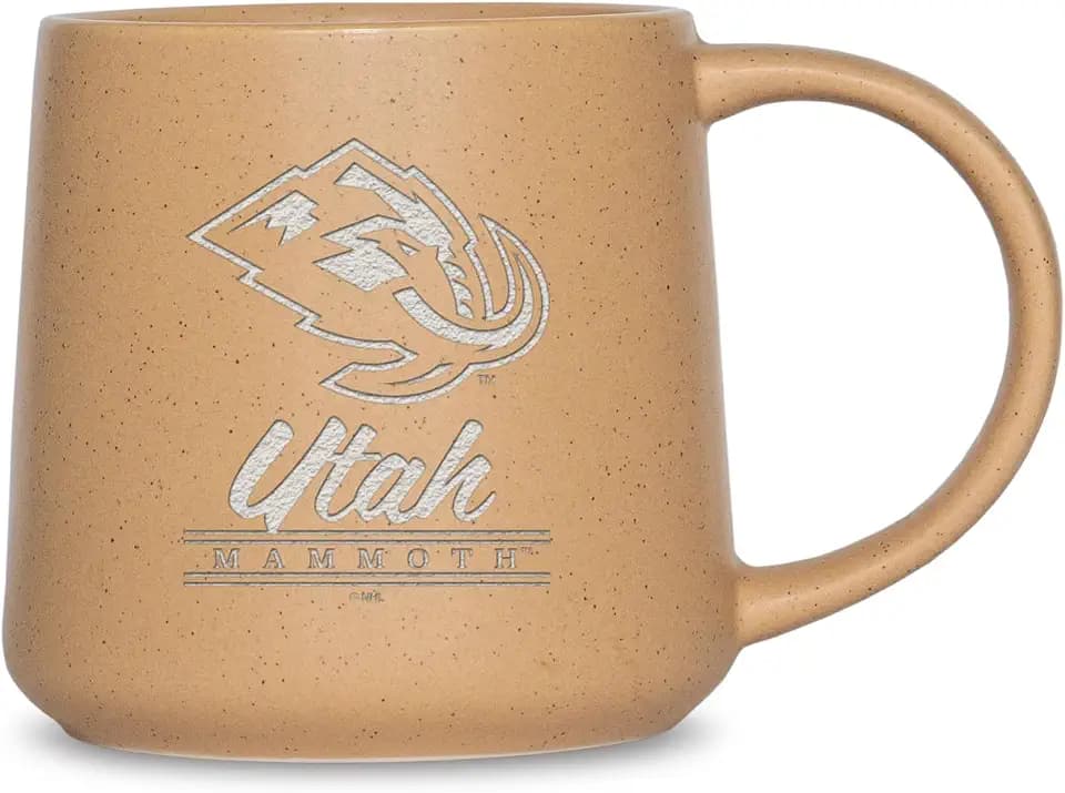 Rico Industries NHL Hockey Utah Mammoth Sand 16oz Ceramic Taper Mug