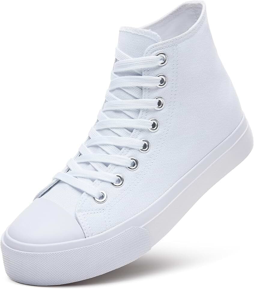ZGR Womens High Top Canvas Sneakers,Lace-up Casual Tennis Walking Shoes