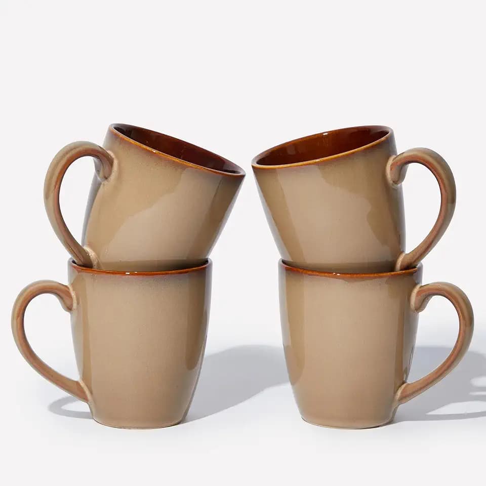 Pokini Coffee Mug 14oz, Coffee Mugs Set of 4, Cups for Latte Tea Cappuccino