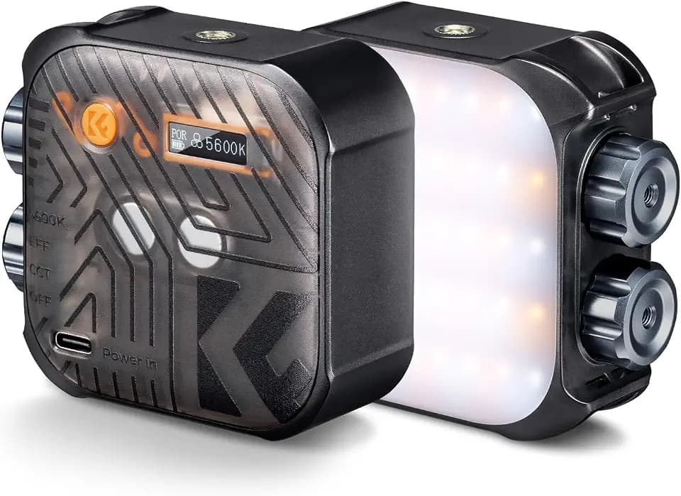 K&F CONCEPT 40LED 360° Vollfarbige Duale Farbtemperatur Videolicht,Schwarz