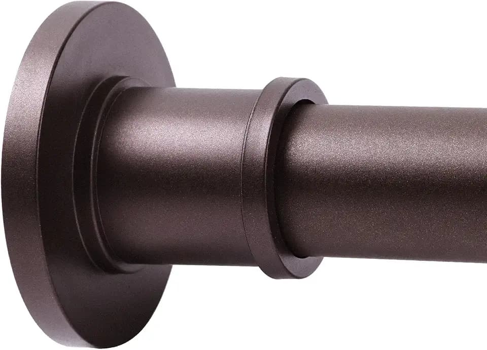 BRIOFOX Shower Curtain Rod Adjustable 18-78 Inch, No Drilling Non Slip Stainless Steel Spring Tension Curtain Rod for Window or Bathroom, Bronze