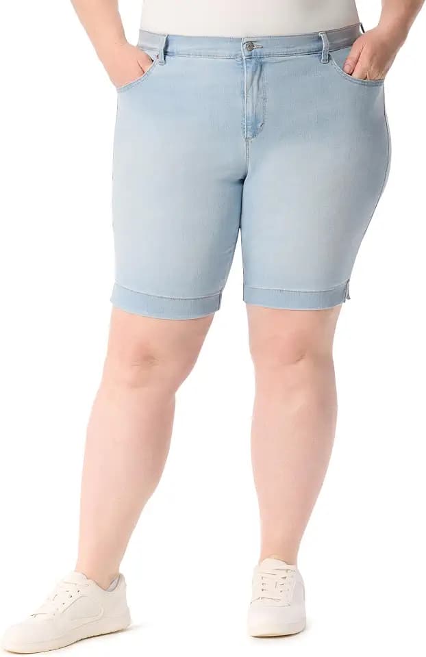 Gloria Vanderbilt Women's Amanda Bermuda High Rise Short Plus