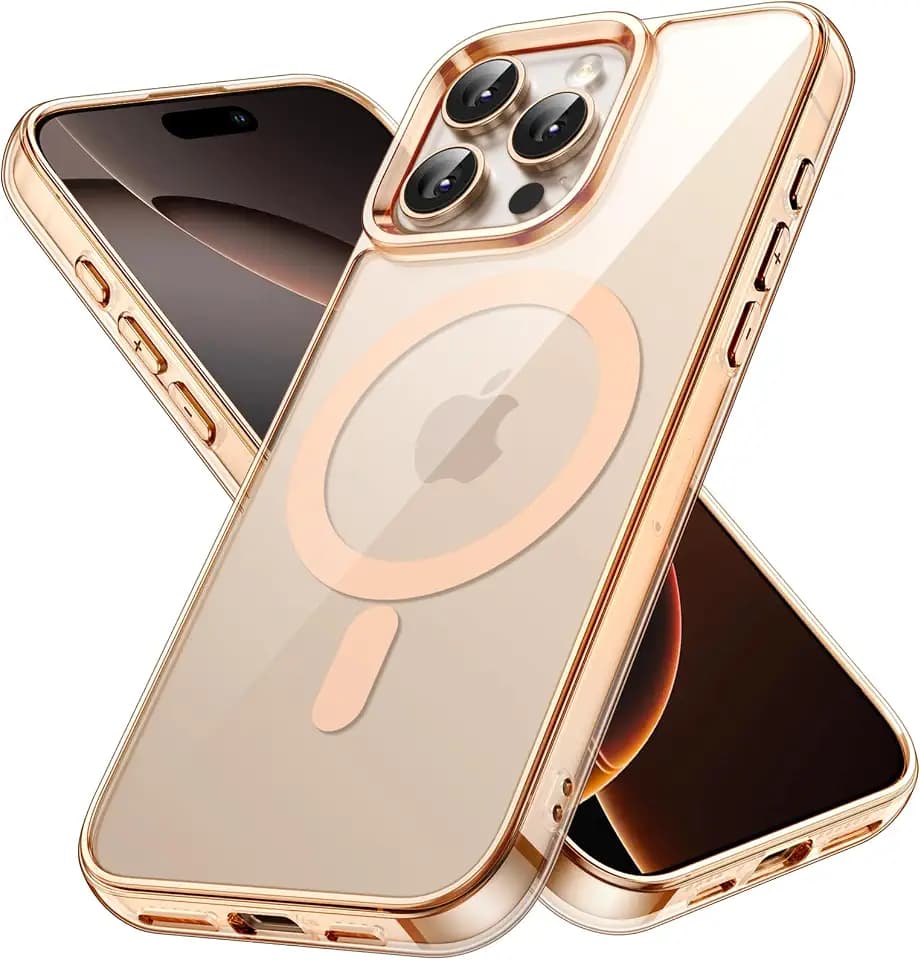 JETech Magnetische Hülle für iPhone 16 Pro Max, Wüstensand