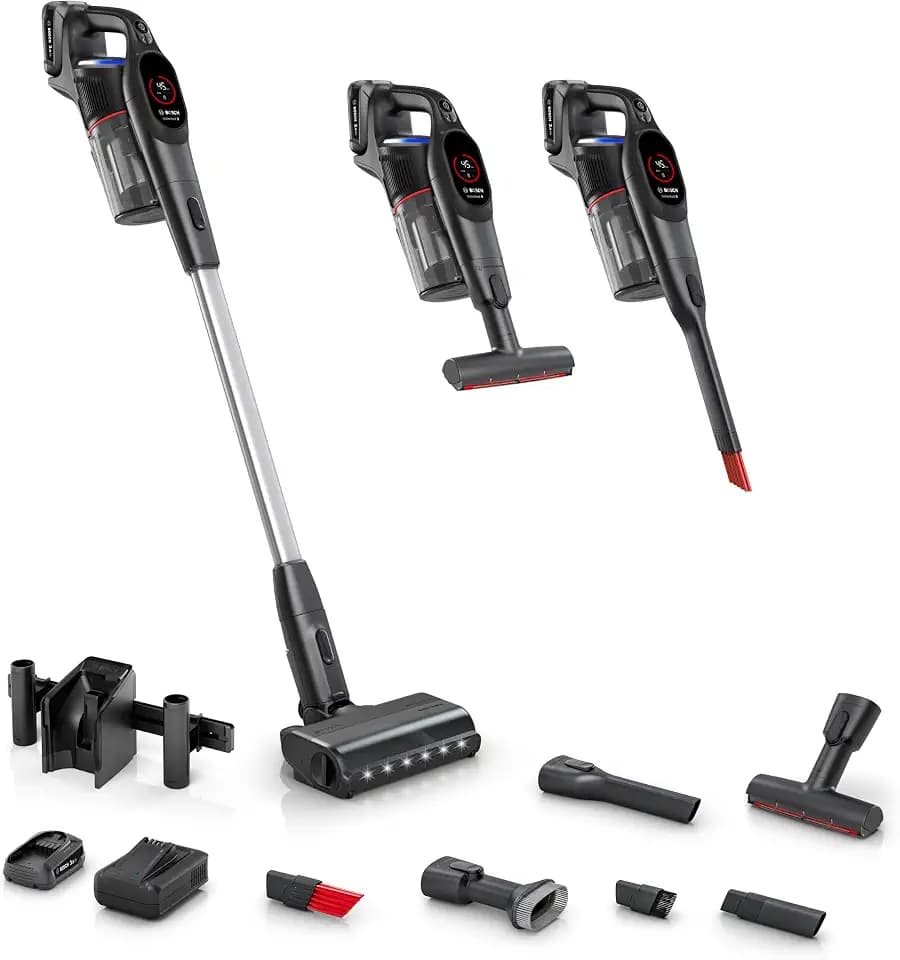 Bosch Unlimited 9 Cordless Stick Vacuum Cleaner, 2 Batteries, Fast Charger