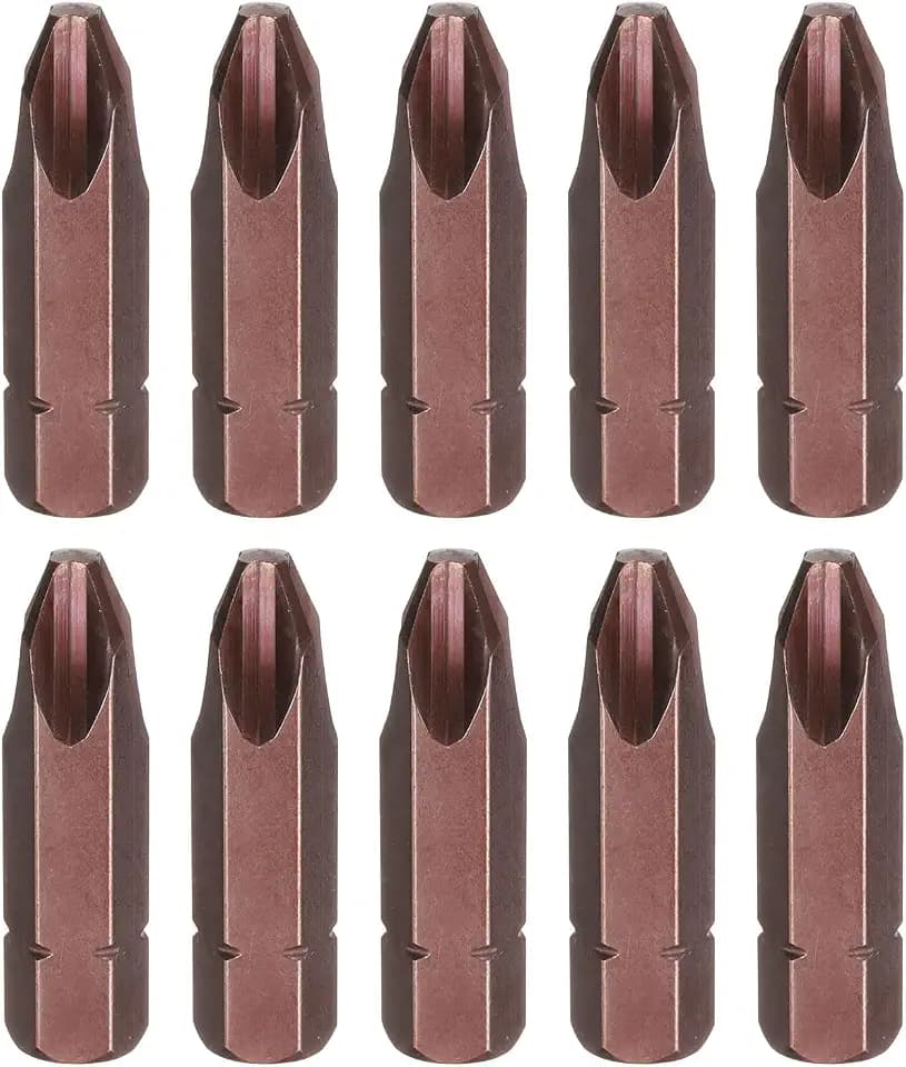 HARFINGTON 10pcs PH3 Phillips Screwdriver Bit 5/16" Hex Shank 32mm/1.26" Length Magnetic Cross Head Hex Bits S2 Steel Screw Driver Bit for Impact Electric Screw Driver Power Tools, Red
