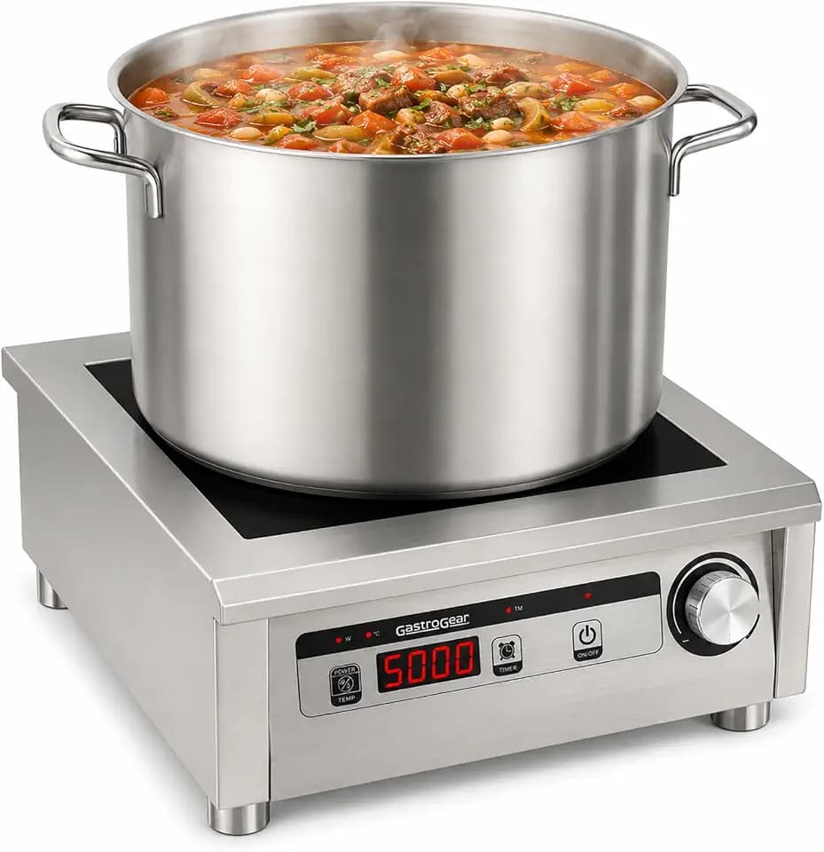 Commercial Induction Cooktop, 5000W 220V Countertop Burner