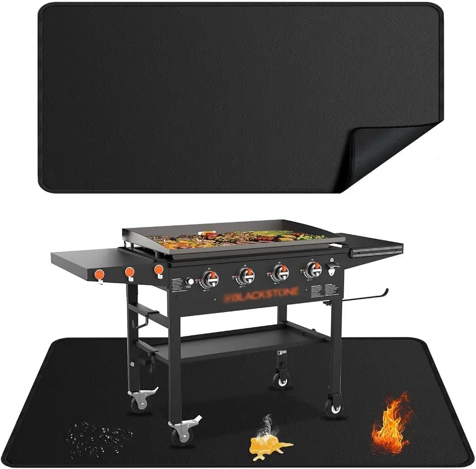 48x30 inches Large Under Grill Mats for Blackstone Outdoor Deck BBQ