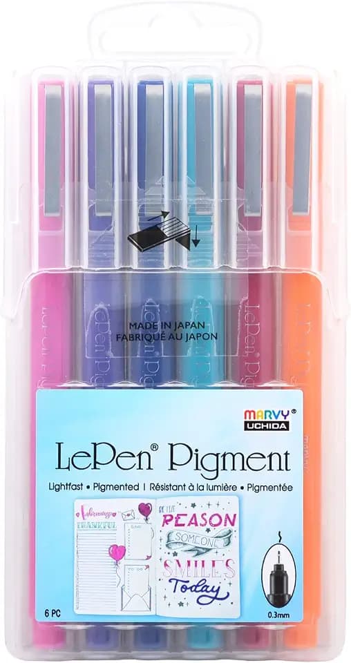 Uchida Le Pen Pigment, Jewel Colors, 1 Count, Pack of 1