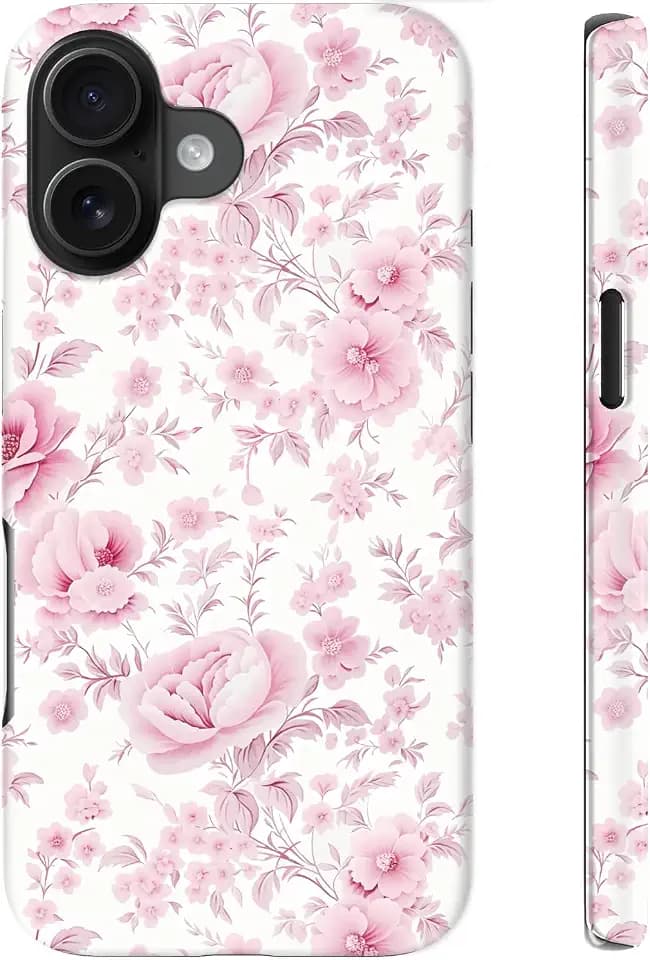 for iPhone 16 Plus Case, Cute Floral Trendy Cover for Women