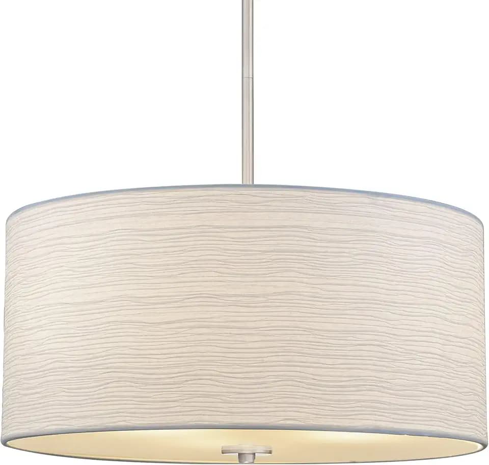 Kira Home Pearl 18" Modern 3-Light Drum Chandelier Pendant Light
