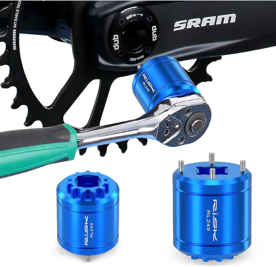 Bike 2 in 1 Crank Cover Removal Tool Bicycle Crankset Cap Remover Extractor Installation for Dub 11T XTR M9100