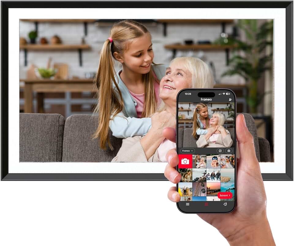 AGFA Photo Realiview APF1560WIFI – Digitaler Fotorahmen mit WLAN und integriertem 32-GB-Speicher – Fotos und Videos sofort teilen, hochauflösender 15,6-Zoll-Touchscreen – Schwarz