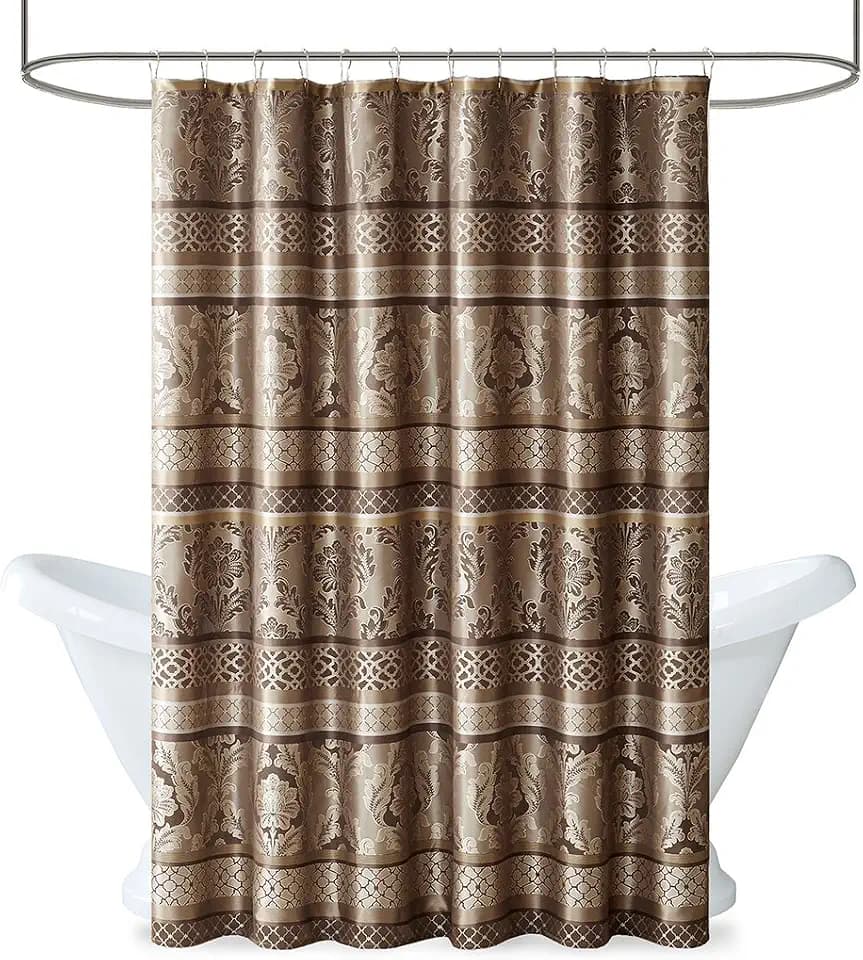 Madison Park Taupe Shower Curtain, 72"x72"