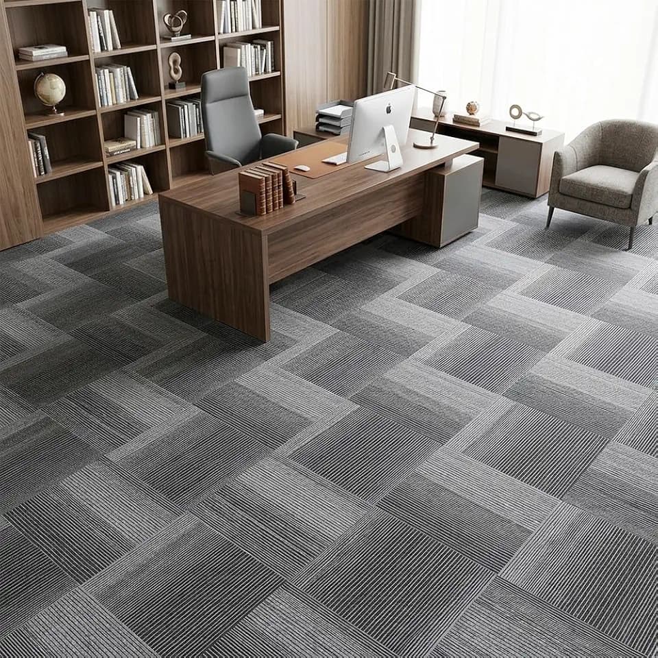 Petgrow Commercial Carpet Tiles, 24" x 24" Squares, 18 Tiles