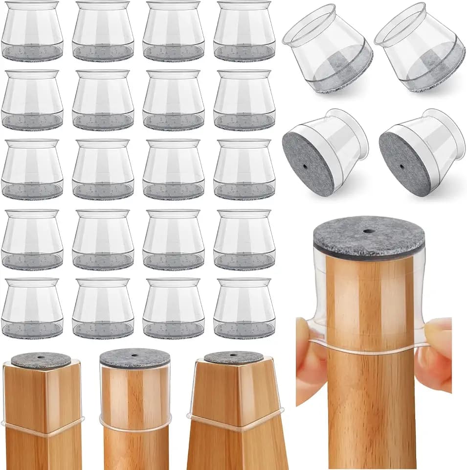 Ansible 24 Pcs Chair Leg Floor Protectors Round