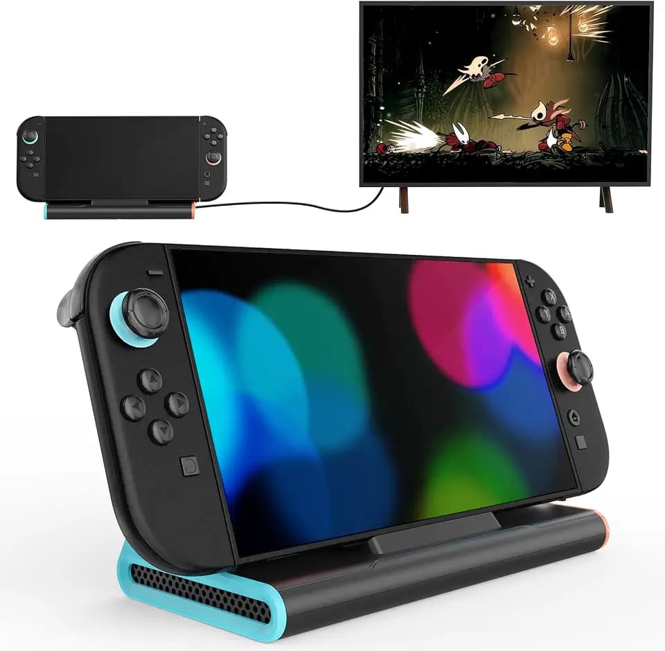 Switch 2 Docking Station 3-IN-1 Tragbar TV Dock Nur Kompatibel mit Nint-endo Switch 2 TV Dock mit 4K@120Hz HDMI-Ausgang + 100W Ladeeingang + 3X USB3.0,S-witch 2 Konsole Ladestation Ständer Hub Adapter