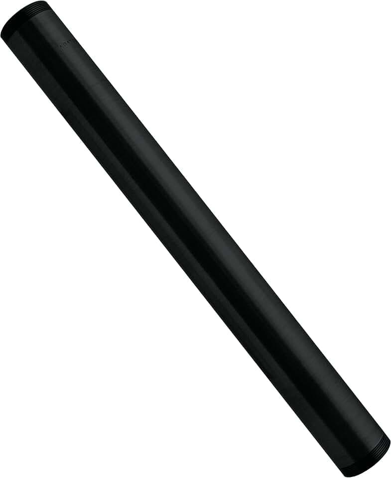 Westbrass A419-62 1-1/4" OD x 12" Double End Threaded Lavatory Sink Drain Extension Tailpiece, Matte Black