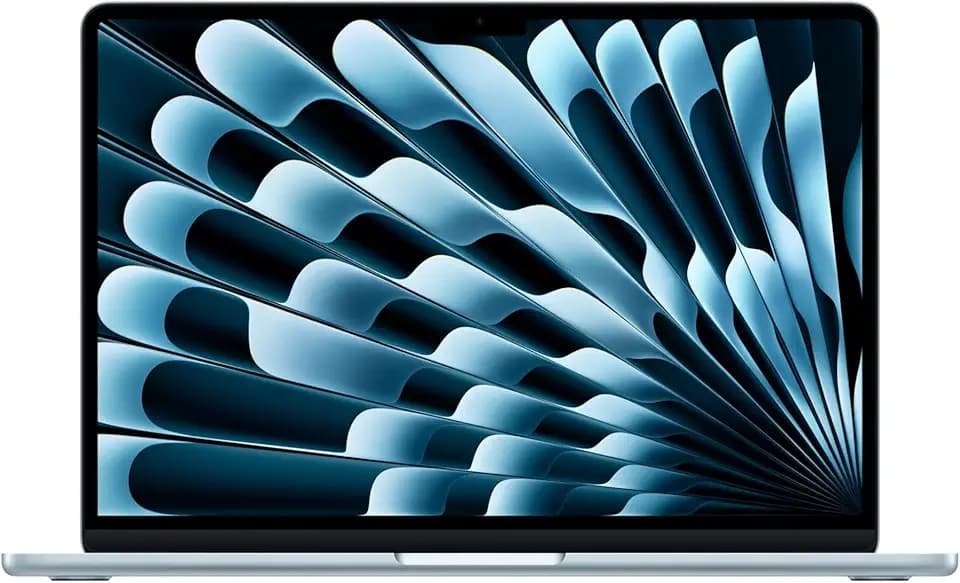 Apple 13" MacBook Air Laptop, M5 Chip mit 10‑Core CPU und 8‑Core GPU: Entwickelt für KI, 13,6" Liquid Retina Display, 16 GB gemeinsamer Arbeitsspeicher, 512 GB SSD, Touch ID, WLAN 7; Himmelblau